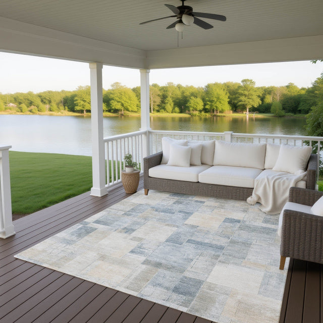 Dalyn Ravenna RN4 Denim Rug outdoor lifestyle image