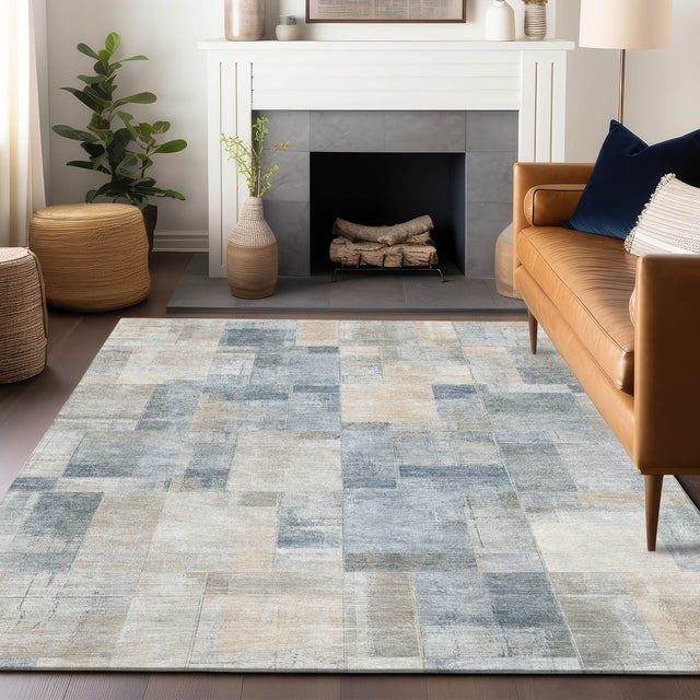 Dalyn Ravenna RN4 Denim Rug shown in a room