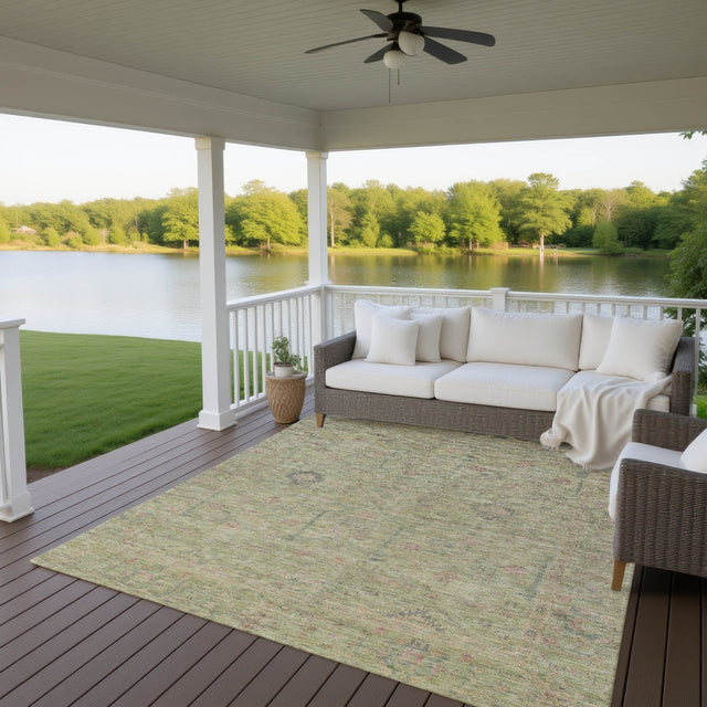 Dalyn Ravenna RN5 Aloe Rug outdoor lifestyle image
