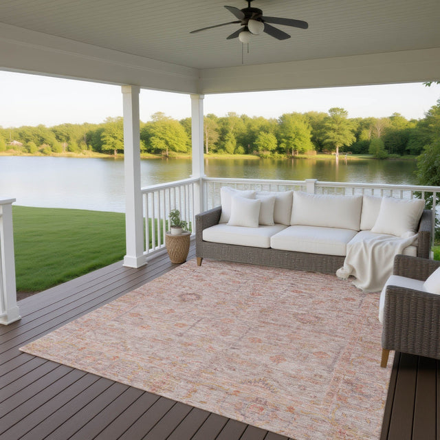 Dalyn Ravenna RN5 Coral Rug outdoor lifestyle image