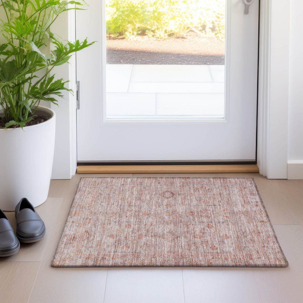 Dalyn Ravenna RN5 Coral Rug shown in a room