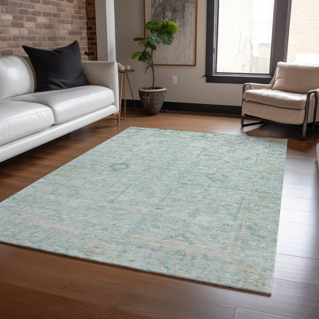 Dalyn Ravenna RN5 Sky Rug shown in a room
