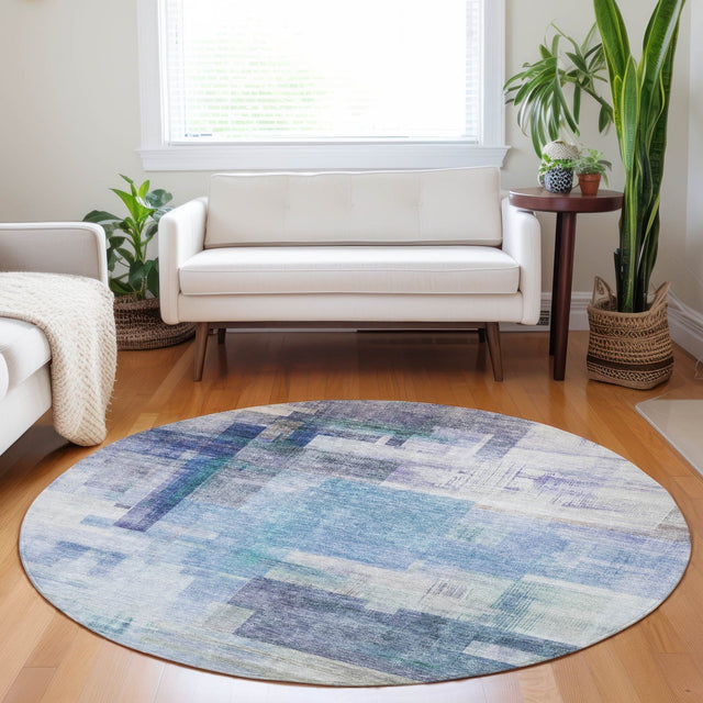 Dalyn Ravenna RN6 Blue Rug shown in a room