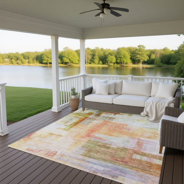 Dalyn Ravenna RN6 Coral Rug outdoor lifestyle image