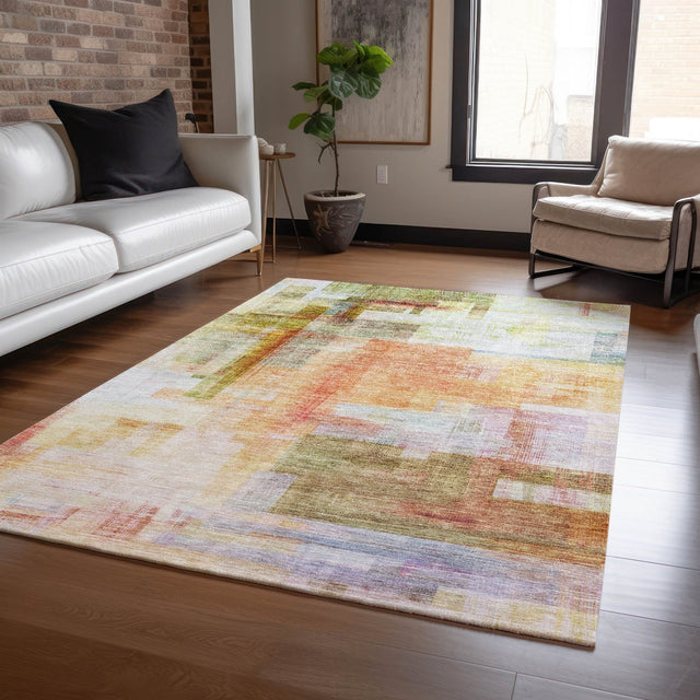 Dalyn Ravenna RN6 Coral Rug shown in a room