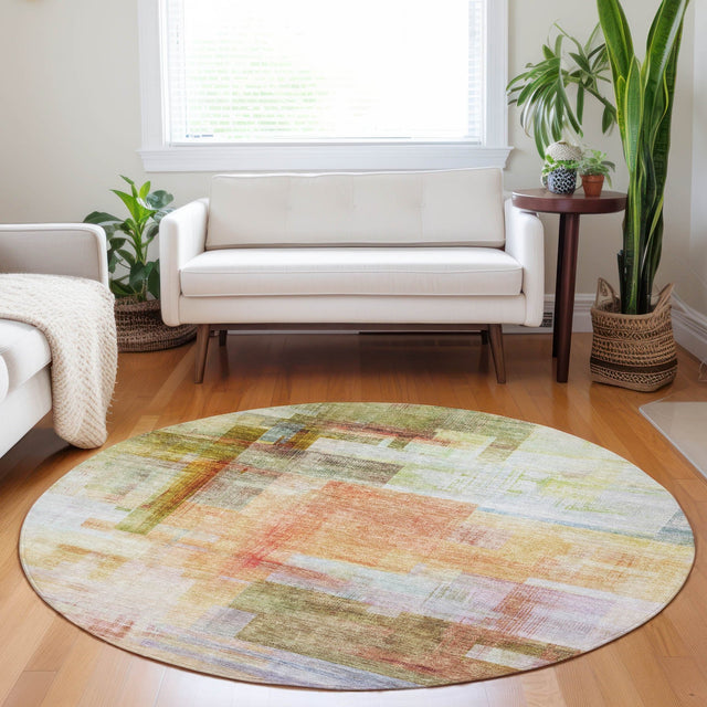 Dalyn Ravenna RN6 Coral Rug shown in a room