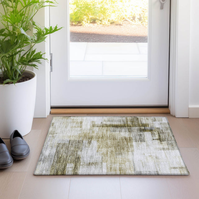 Dalyn Ravenna RN6 Taupe Rug shown in a room