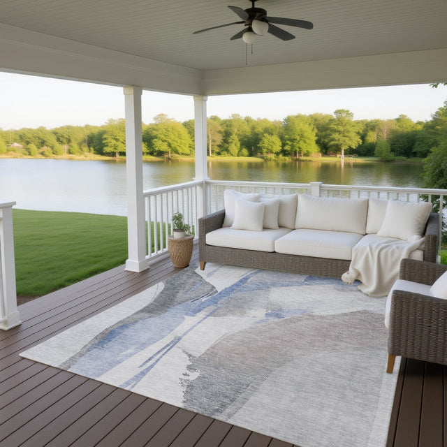 Dalyn Ravenna RN7 Denim Rug outdoor lifestyle image