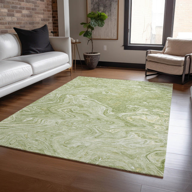 Dalyn Ravenna RN8 Sage Rug shown in a room