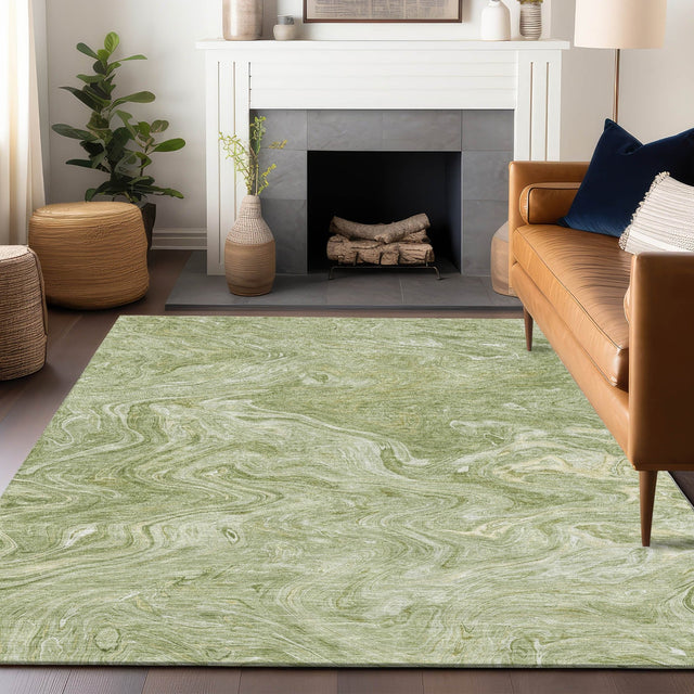 Dalyn Ravenna RN8 Sage Rug shown in a room