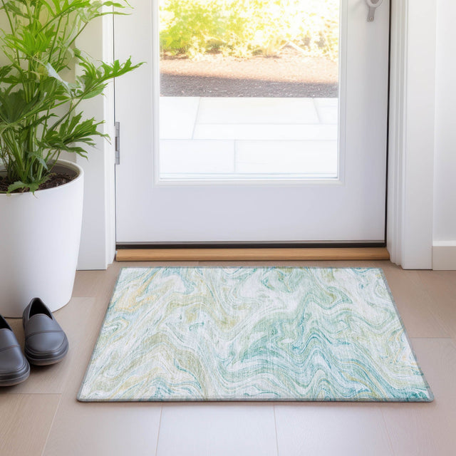 Dalyn Ravenna RN8 Sky Rug shown in a room