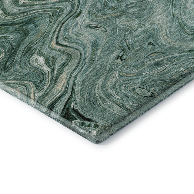 Dalyn Ravenna RN8 Teal Rug corner detail