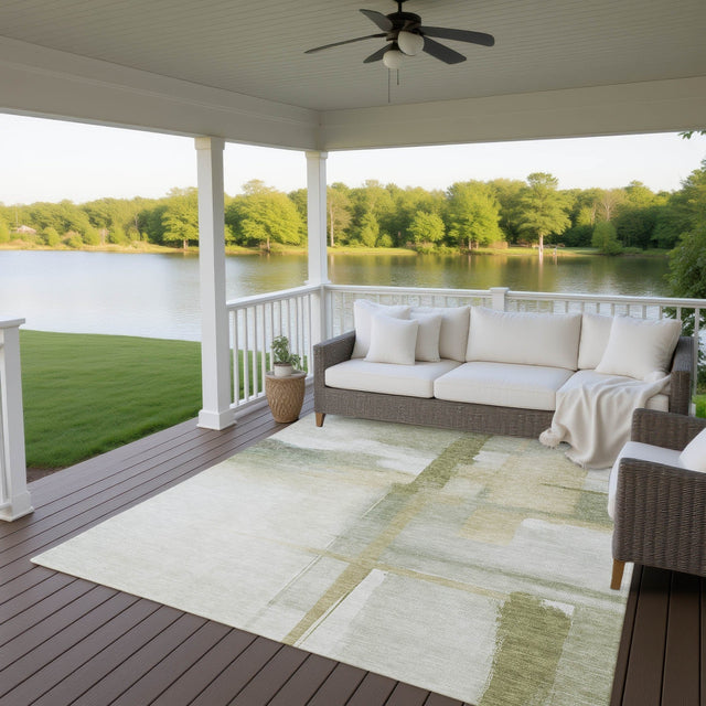 Dalyn Ravenna RN9 Aloe Rug outdoor lifestyle image