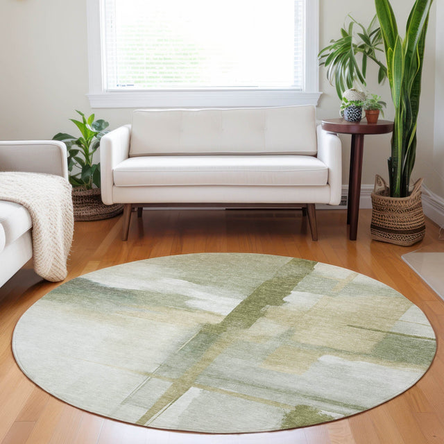 Dalyn Ravenna RN9 Aloe Rug shown in a room