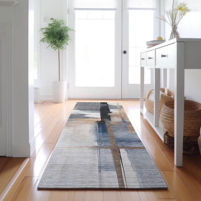 Dalyn Ravenna RN9 Blue Rug shown in a room