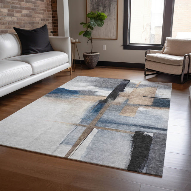 Dalyn Ravenna RN9 Blue Rug shown in a room