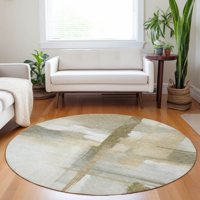 Dalyn Ravenna RN9 Putty Rug shown in a room