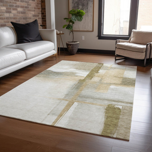 Dalyn Ravenna RN9 Putty Rug shown in a room