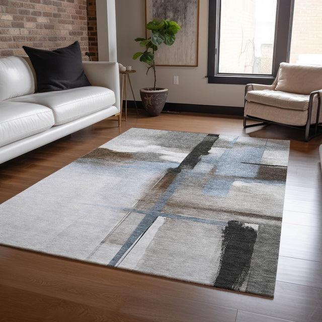 Dalyn Ravenna RN9 Taupe Rug shown in a room