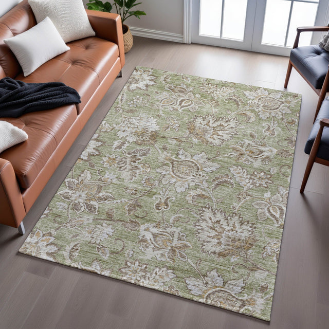 Dalyn Silk Road SR2 Aloe Rug shown in a room