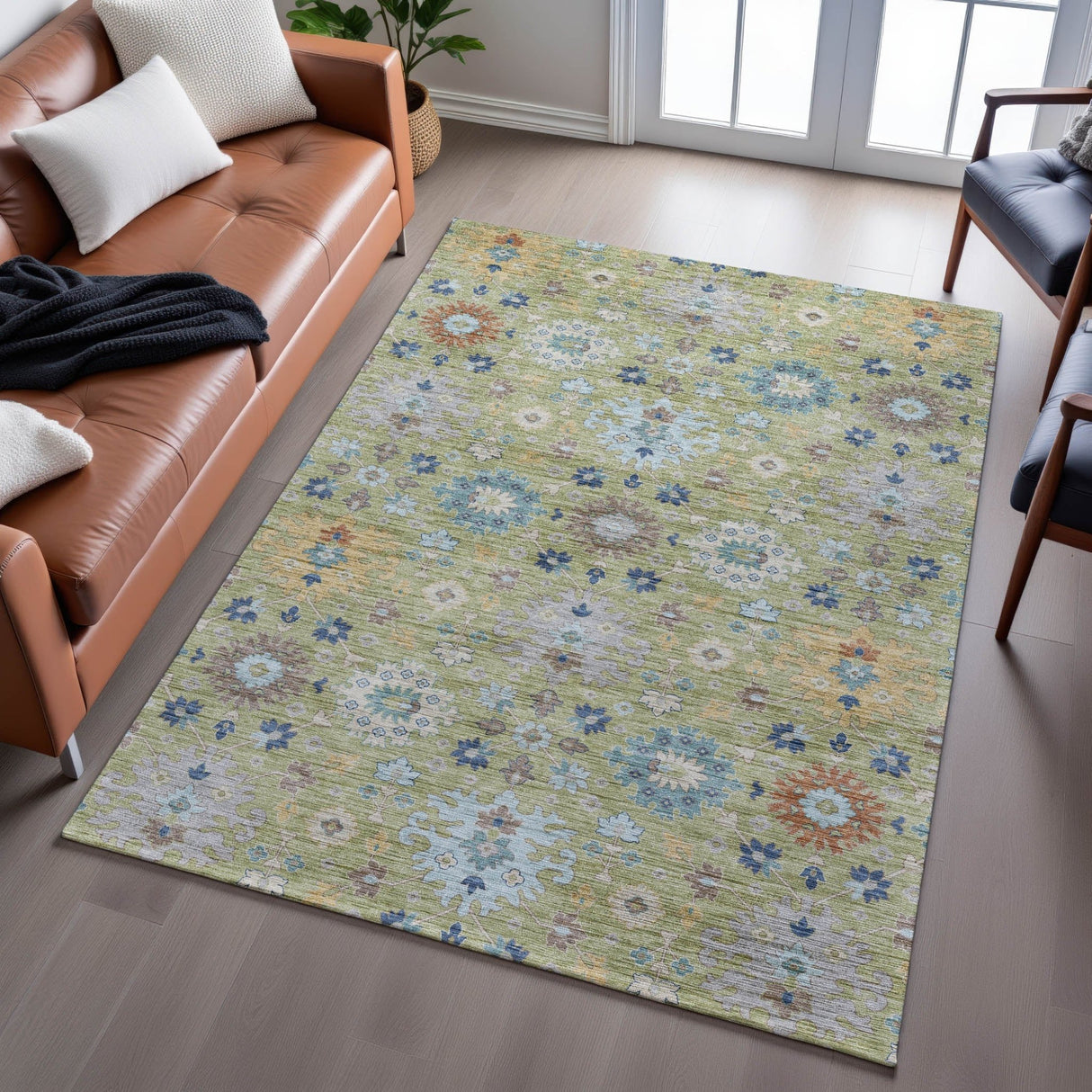 Dalyn Silk Road SR3 Aloe Rug shown in a room