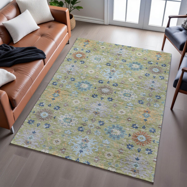 Dalyn Silk Road SR3 Aloe Rug shown in a room
