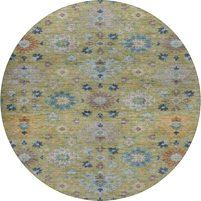 Dalyn Silk Road SR3 Aloe Rug round rug