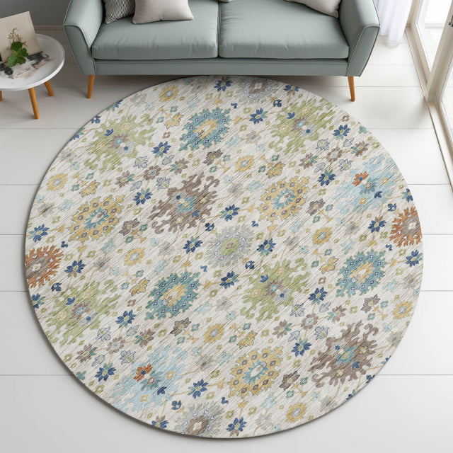 Dalyn Silk Road SR3 Ivory Rug shown in a room