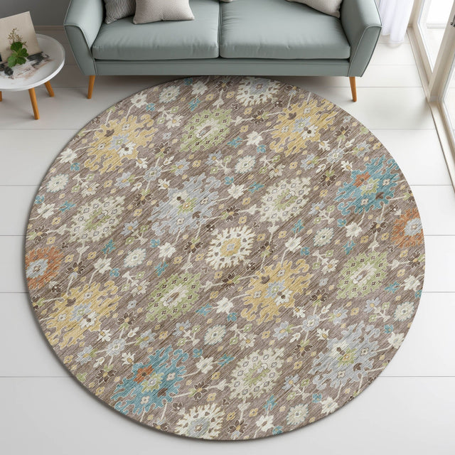 Dalyn Silk Road SR3 Mocha Rug shown in a room