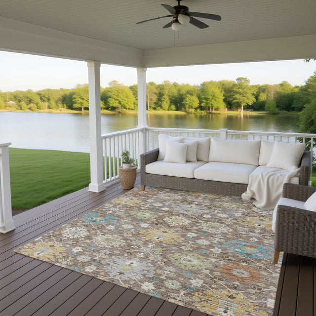 Dalyn Silk Road SR3 Mocha Rug outdoor lifestyle image