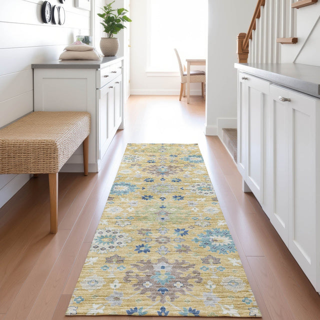 Dalyn Silk Road SR3 Turmeric Rug shown in a room