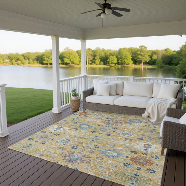 Dalyn Silk Road SR3 Turmeric Rug outdoor lifestyle image