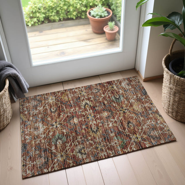 Dalyn Silk Road SR4 Paprika Rug shown in a room