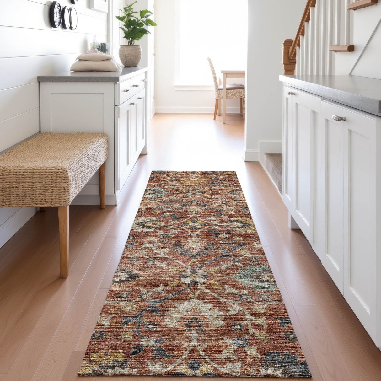 Dalyn Silk Road SR4 Paprika Rug shown in a room