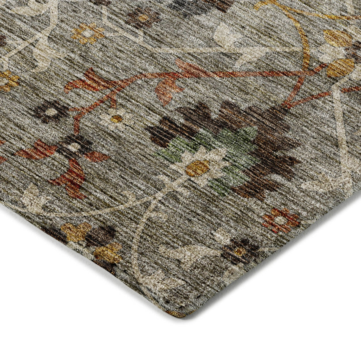 Dalyn Silk Road SR4 Pewter Rug corner detail