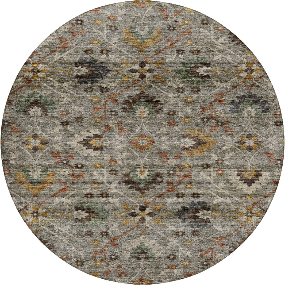 Dalyn Silk Road SR4 Pewter Rug round rug