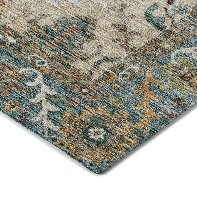 Dalyn Silk Road SR5 Aqua Rug corner detail