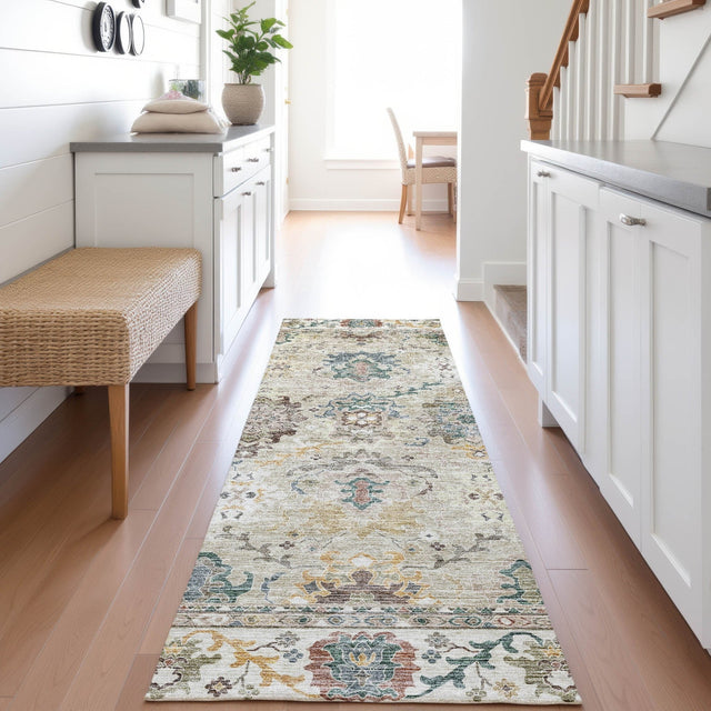 Dalyn Silk Road SR5 Putty Rug shown in a room