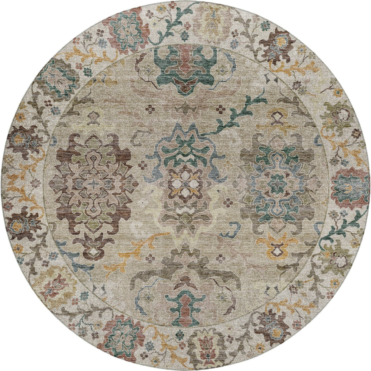 Dalyn Silk Road SR5 Putty Rug round rug