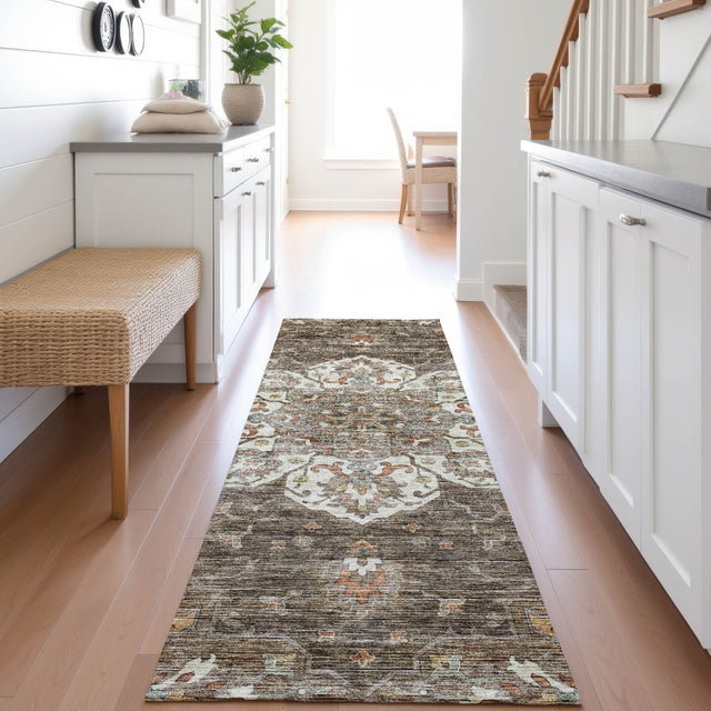Dalyn Silk Road SR6 Chocolate Rug shown in a room