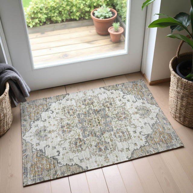 Dalyn Silk Road SR6 Ivory Rug shown in a room
