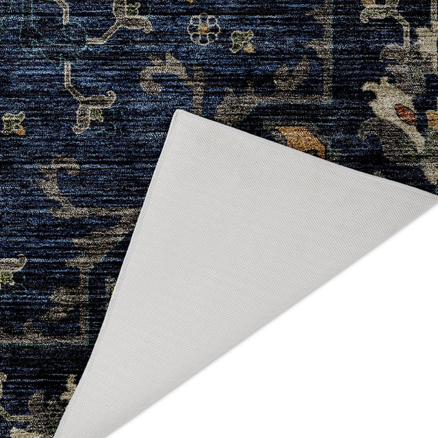 Dalyn Silk Road SR6 Navy Rug backing detail