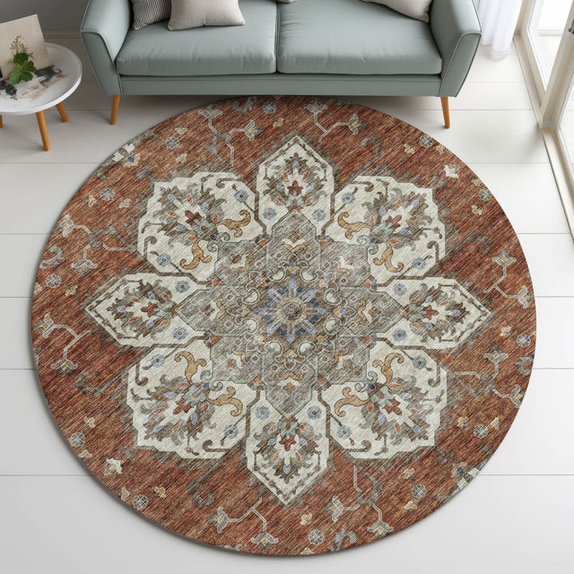 Dalyn Silk Road SR6 Paprika Rug shown in a room