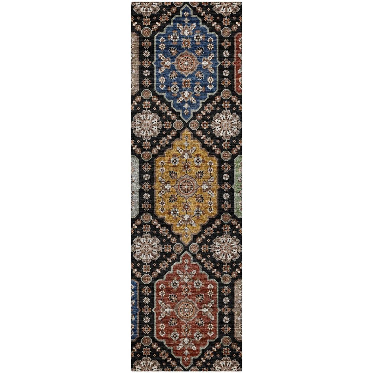 Dalyn Silk Road SR7 Black Rug runner rug
