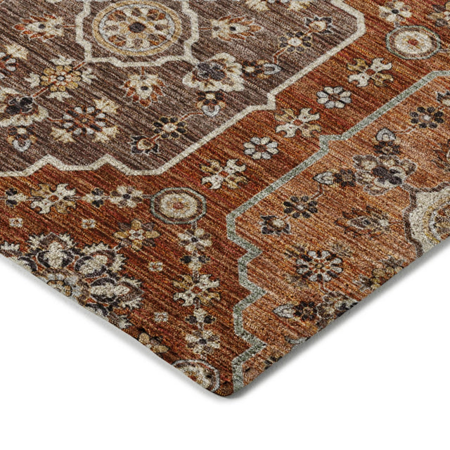 Dalyn Silk Road SR7 Paprika Rug corner detail