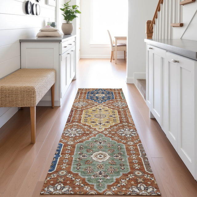Dalyn Silk Road SR7 Paprika Rug shown in a room