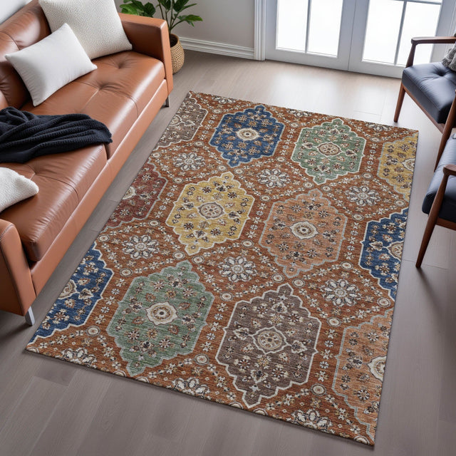 Dalyn Silk Road SR7 Paprika Rug shown in a room