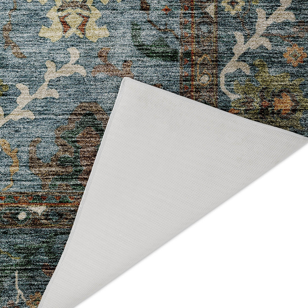 Dalyn Silk Road SR8 Aqua Rug backing detail