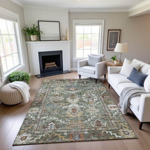 Dalyn Silk Road SR8 Basil Rug shown in a room