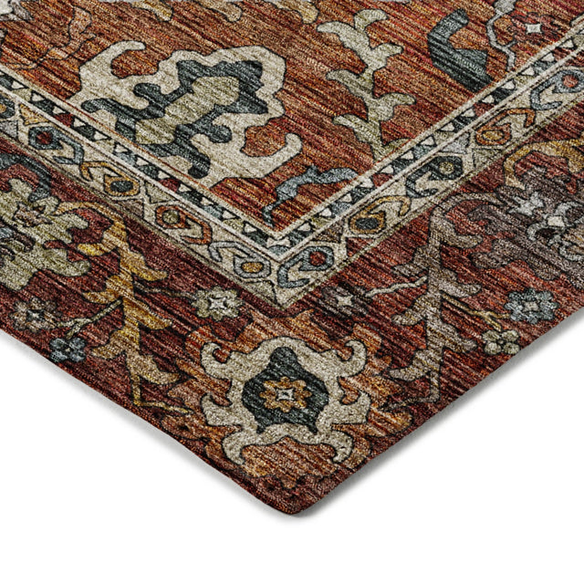 Dalyn Silk Road SR8 Paprika Rug corner detail